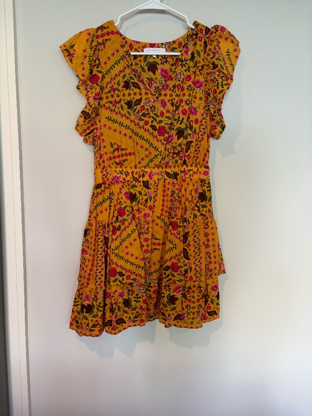 Yellow floral dress